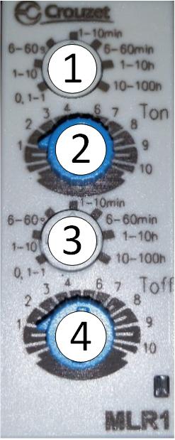Blue wheel Crouzet relay timer